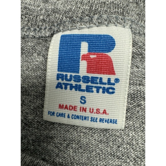 Vintage 90s Russell Athletic Roadrunner Graphic T-Shirt Heather Gray Soft - Picture 2 of 6